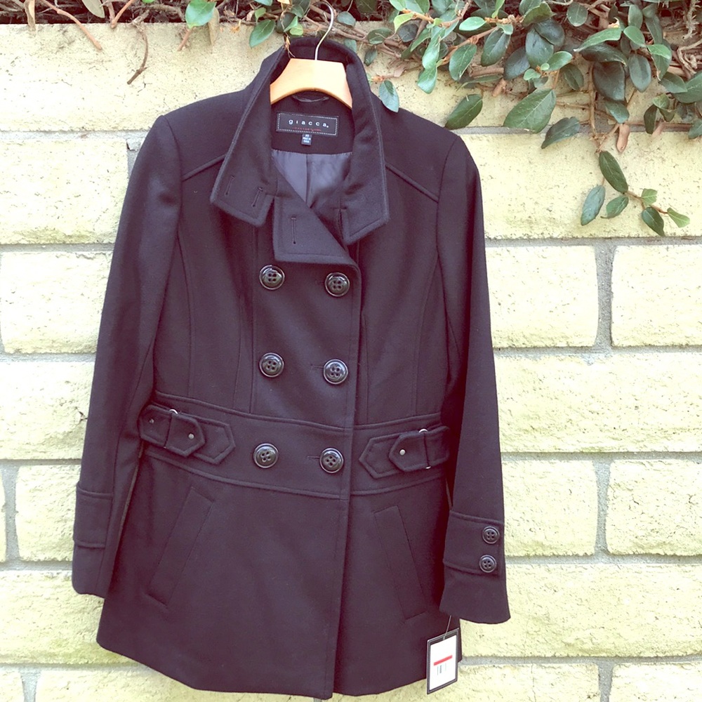 Giacca by Gallary Wool Peacoat